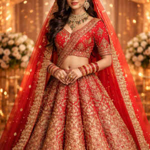 pink net lehenga with embroidery and sequins work wedding wear